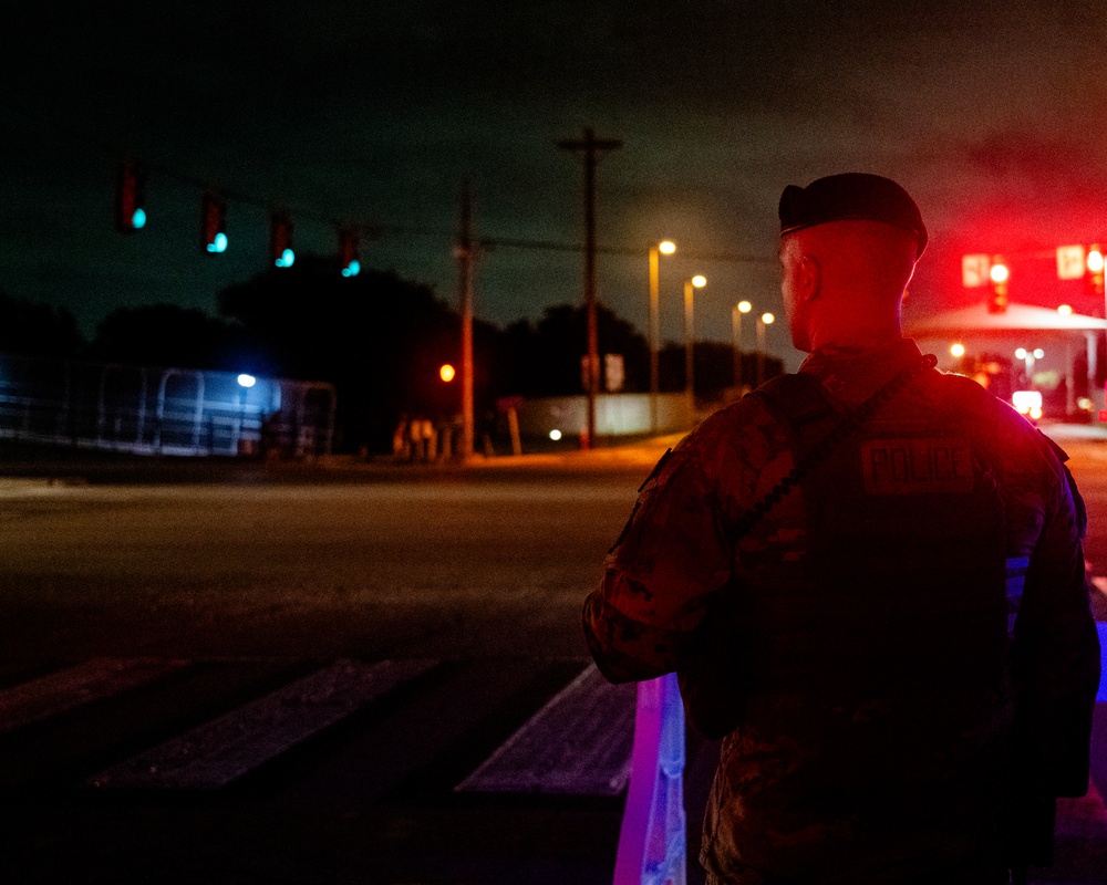 Joint Base San Antonio-Lackland gate traffic