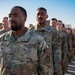 332d Expeditionary Logistics Readiness Squadron conduct an open ranks inspection while deployed