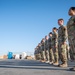 332d Expeditionary Logistics Readiness Squadron conduct an open ranks inspection while deployed