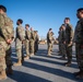 332d Expeditionary Logistics Readiness Squadron conduct an open ranks inspection while deployed
