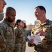 332d Expeditionary Logistics Readiness Squadron conduct an open ranks inspection while deployed