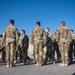 332d Expeditionary Logistics Readiness Squadron conduct an open ranks inspection while deployed
