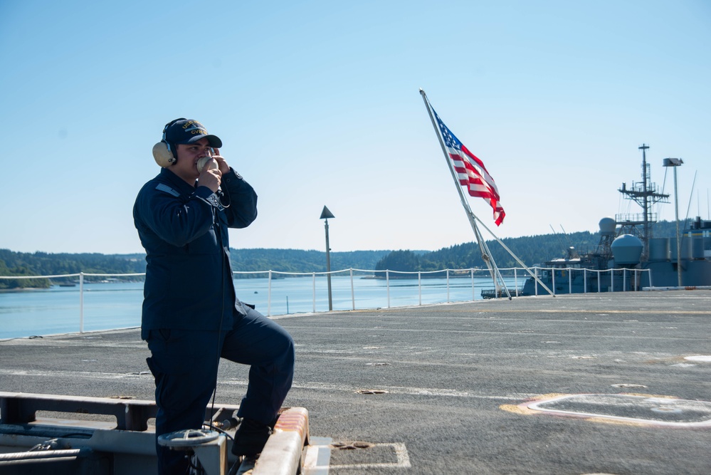 Sailor Participates Uses Sound-Powered Phone