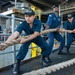 Sailors Heave Line On The Fantail