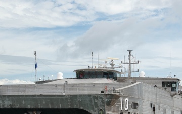 USNS Burlington moored at Naval Station Guantanamo Bay