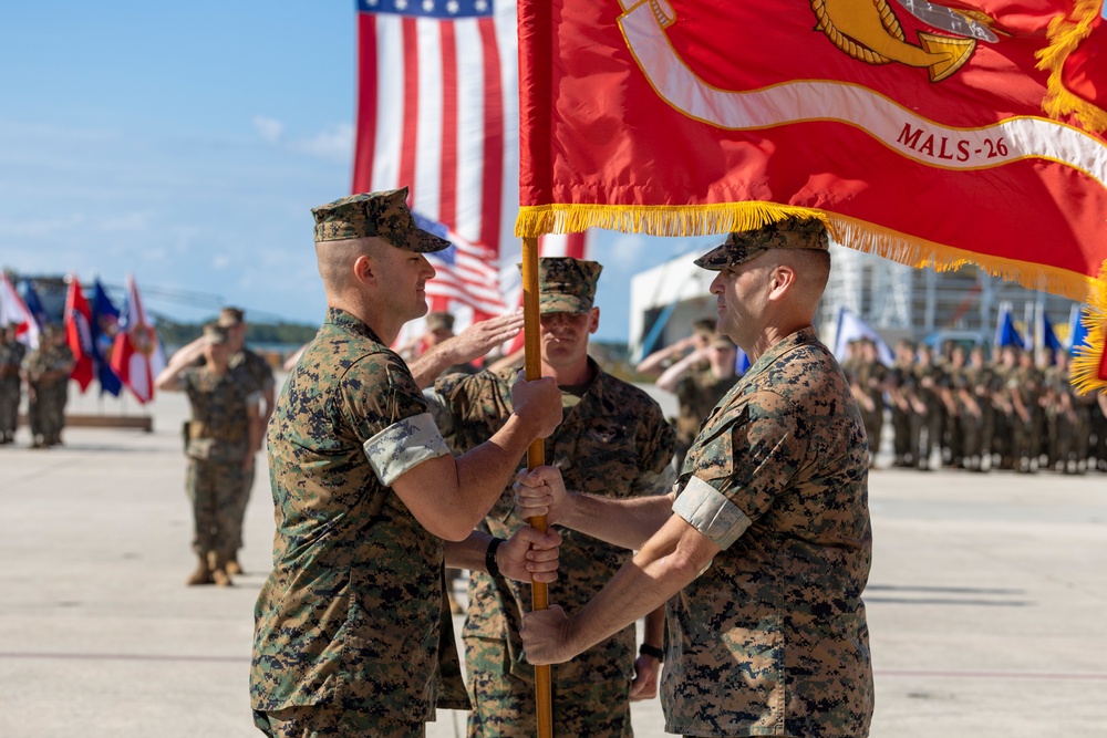 Marine Aviation Logistics Squadron (MALS) 26 change of command ceremony