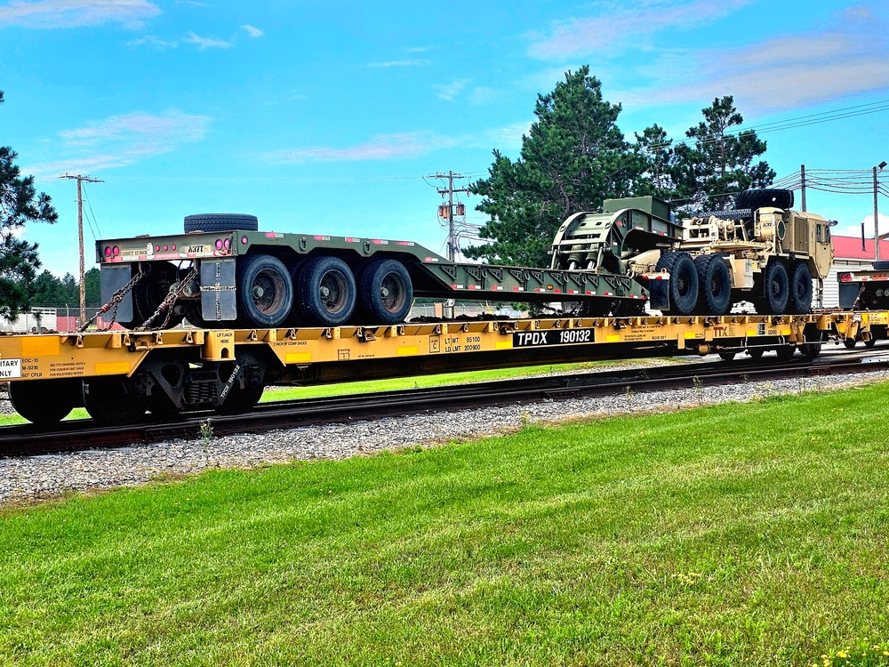 Fort McCoy supports second major rail movement in 2024 with return of Wisconsin National Guard equipment, vehicles