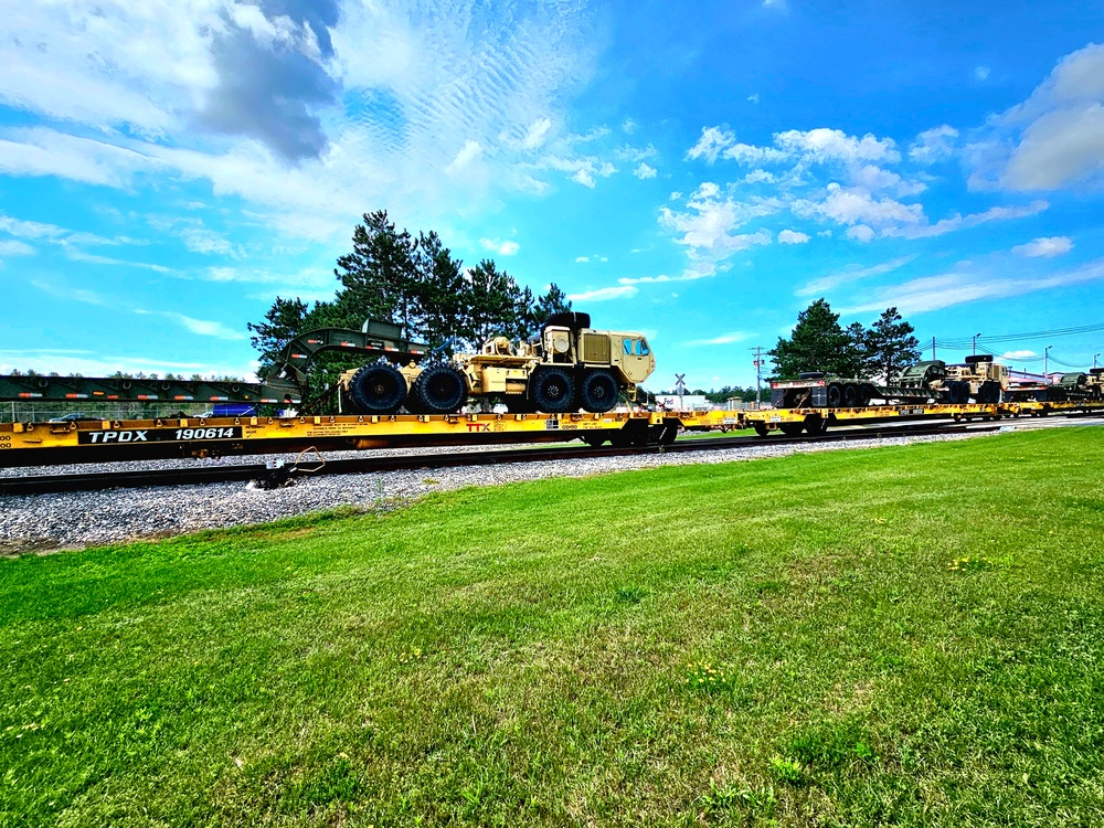 Fort McCoy supports second major rail movement in 2024 with return of Wisconsin National Guard equipment, vehicles