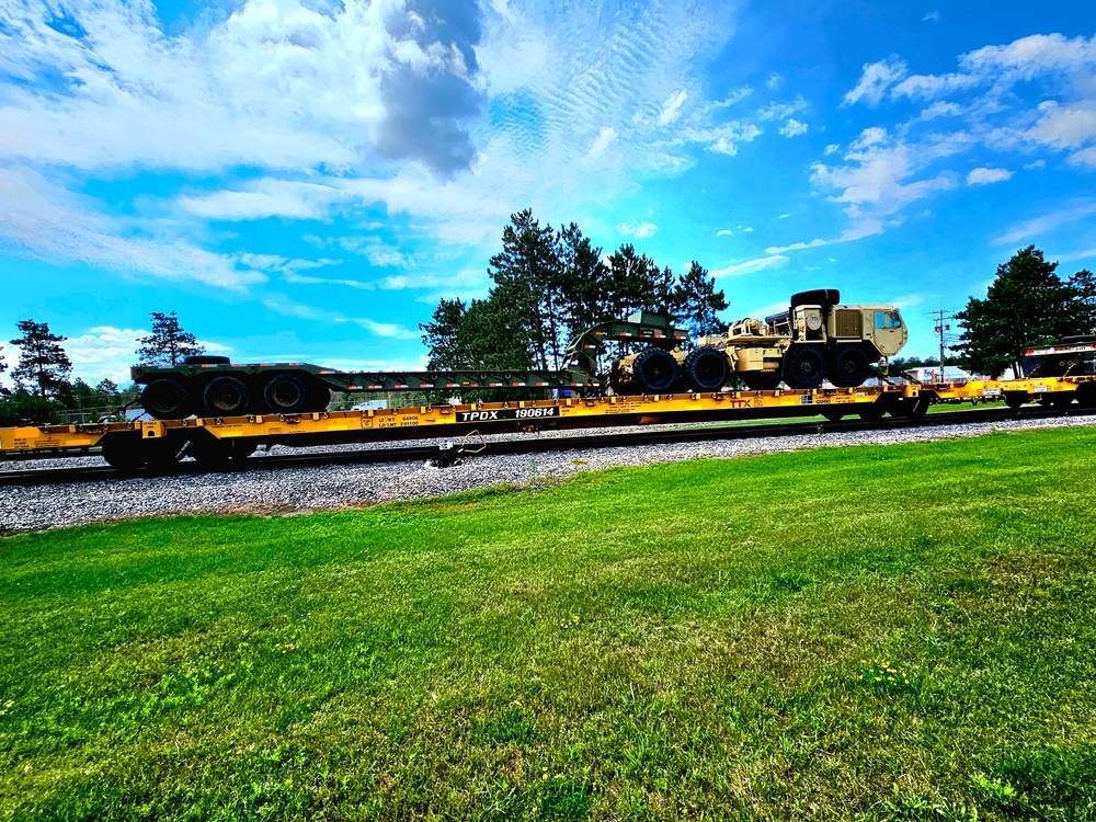 Fort McCoy supports second major rail movement in 2024 with return of Wisconsin National Guard equipment, vehicles