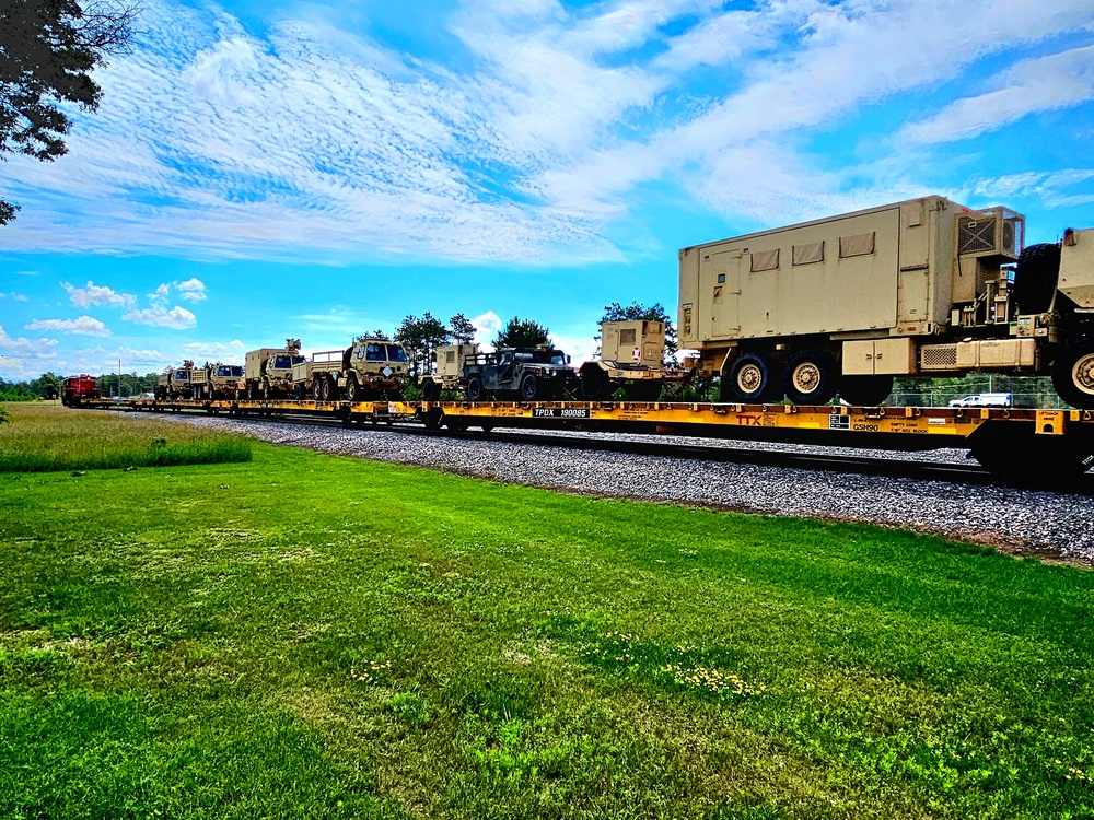 Fort McCoy supports second major rail movement in 2024 with return of Wisconsin National Guard equipment, vehicles