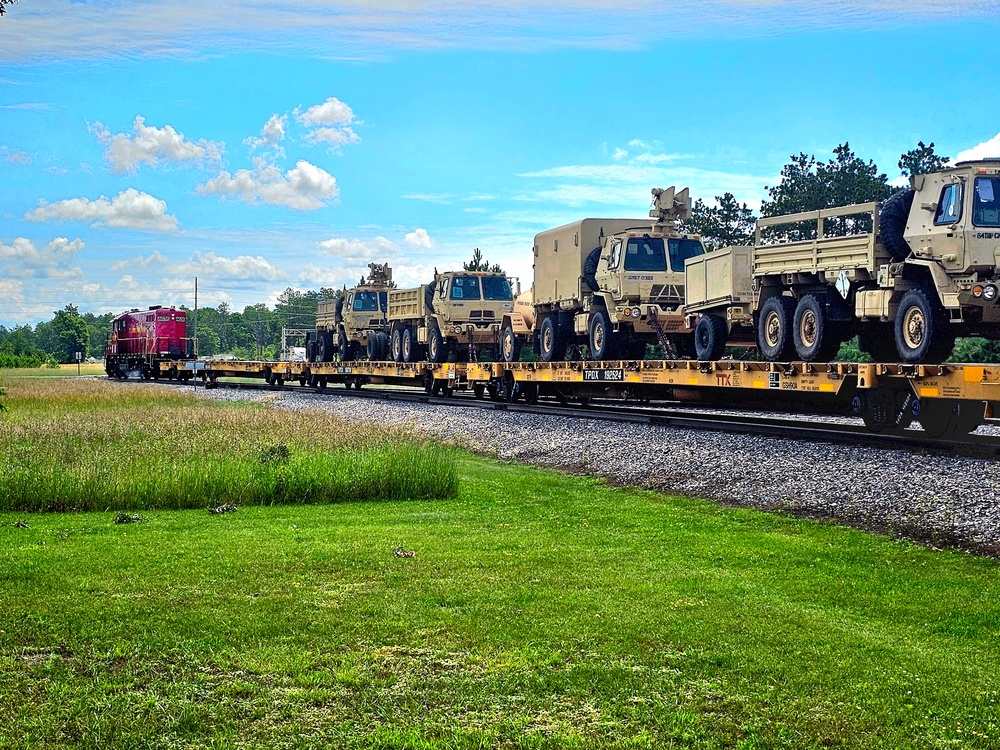 Fort McCoy supports second major rail movement in 2024 with return of Wisconsin National Guard equipment, vehicles