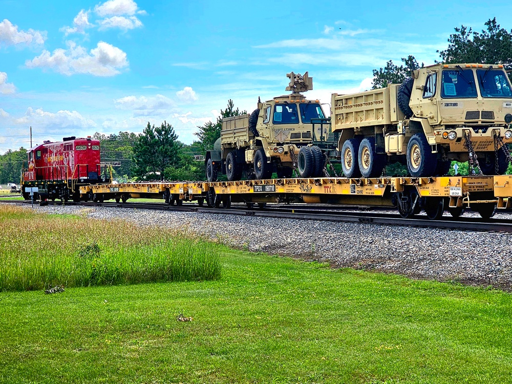 Fort McCoy supports second major rail movement in 2024 with return of Wisconsin National Guard equipment, vehicles