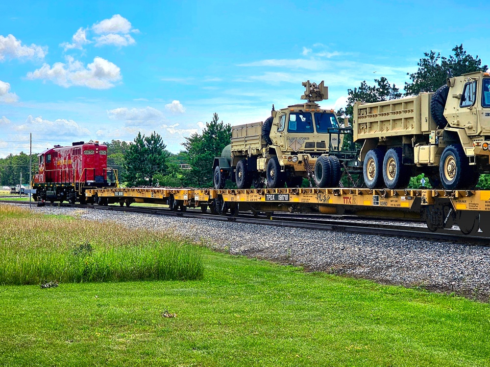 Fort McCoy supports second major rail movement in 2024 with return of Wisconsin National Guard equipment, vehicles