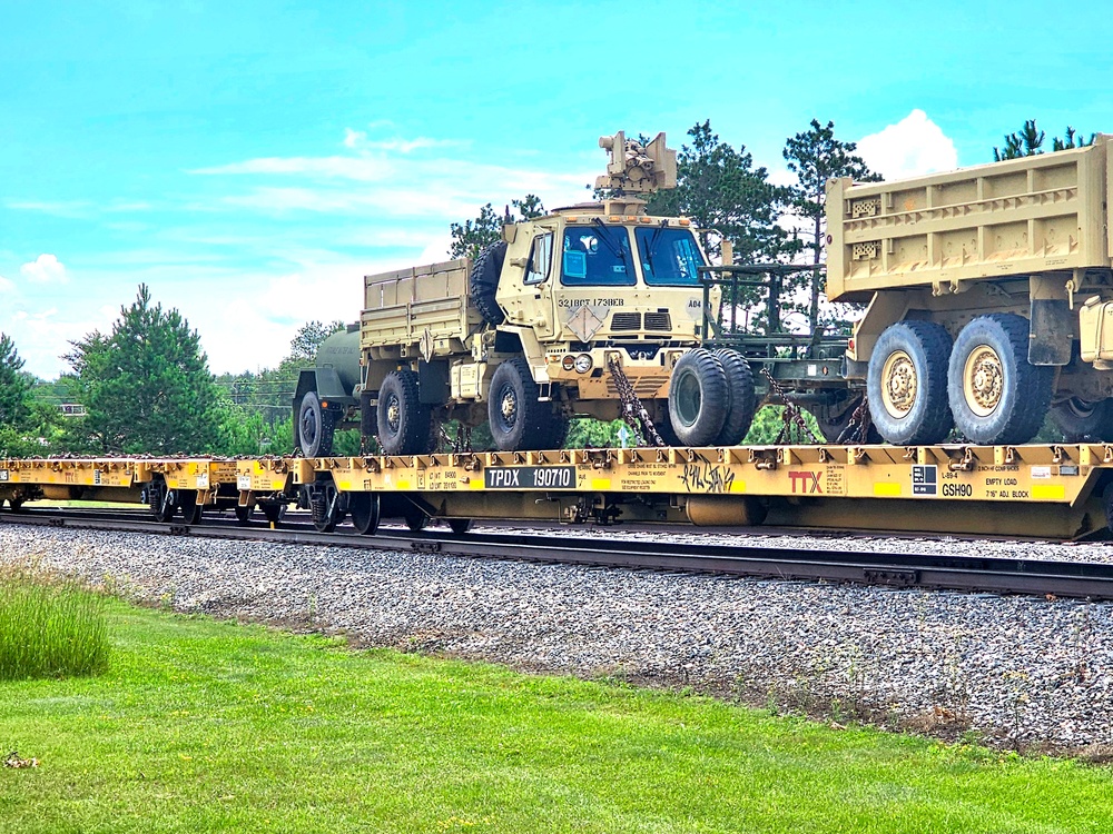 Fort McCoy supports second major rail movement in 2024 with return of Wisconsin National Guard equipment, vehicles