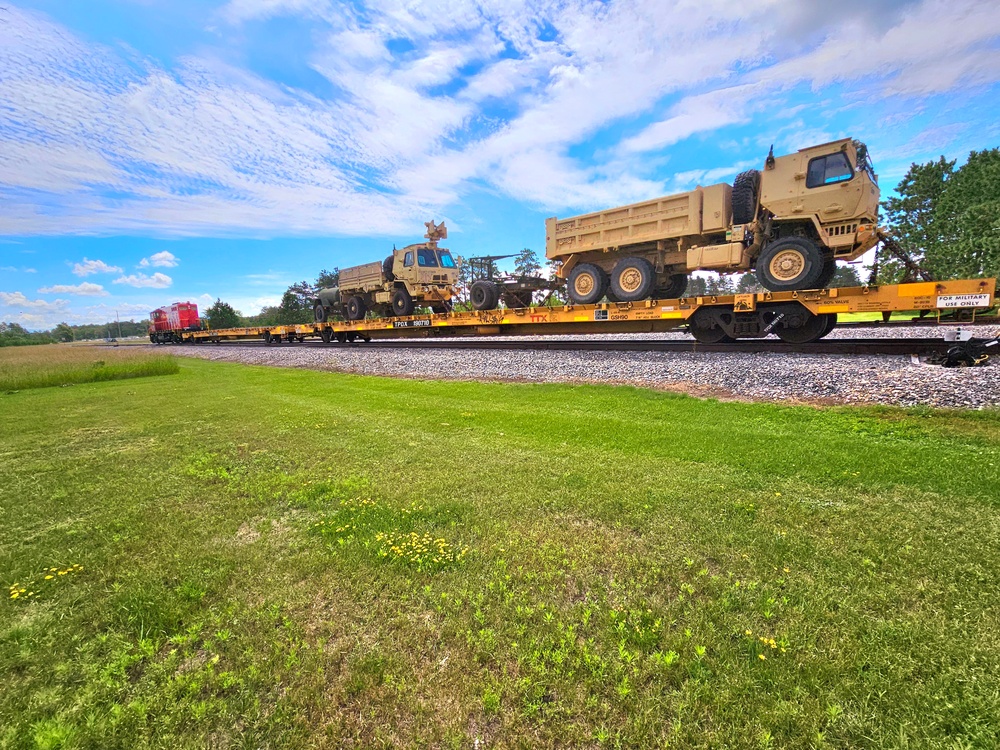 Fort McCoy supports second major rail movement in 2024 with return of Wisconsin National Guard equipment, vehicles