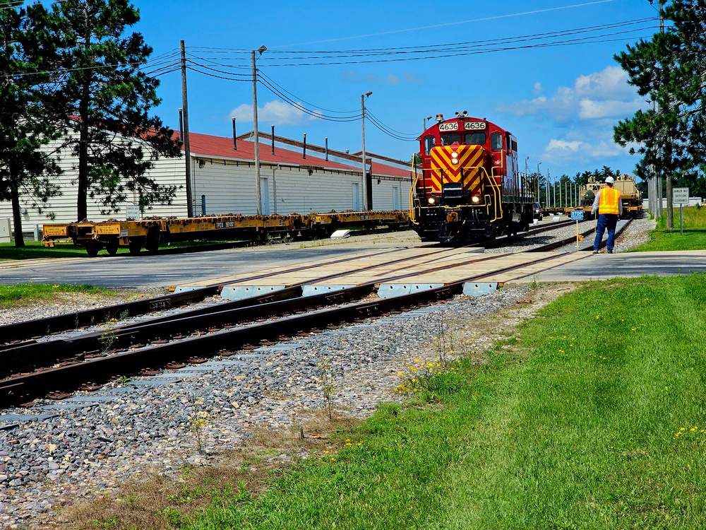 Fort McCoy supports second major rail movement in 2024 with return of Wisconsin National Guard equipment, vehicles