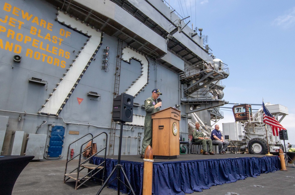 Abraham Lincoln hosts a USO ribbon cutting ceremony