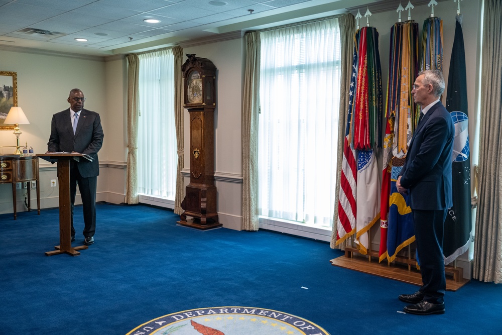 Secretary Austin hosts NATO SecGen