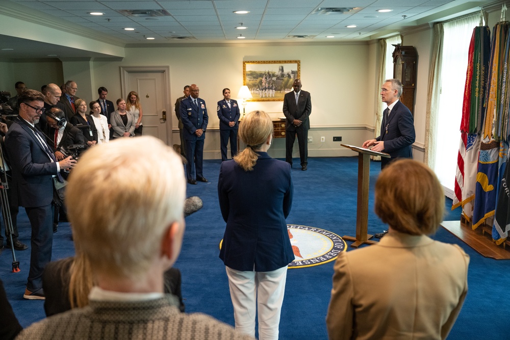 Secretary Austin hosts NATO SecGen