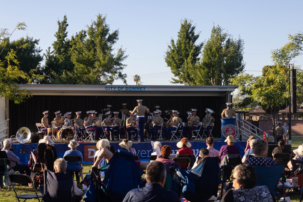 1st MARDIV Band performs at Downey Concerts Under the Stars