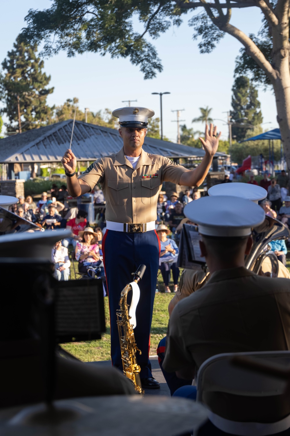 1st MARDIV Band performs at Downey Concerts Under the Stars