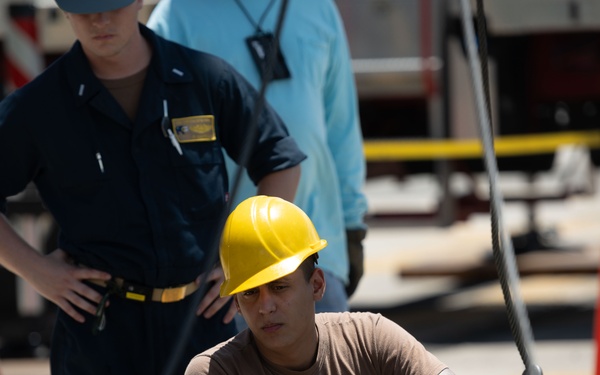 Sailors prepare USS Topeka for RIMPAC 2024