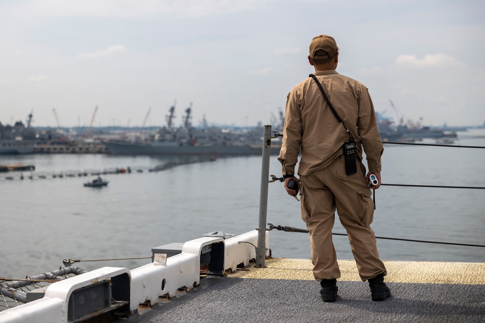 USS Bataan Transits to General Dynamics NASSCO