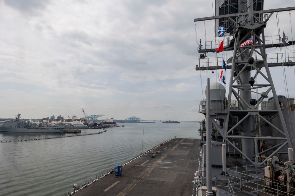 USS Bataan Transits to General Dynamics NASSCO