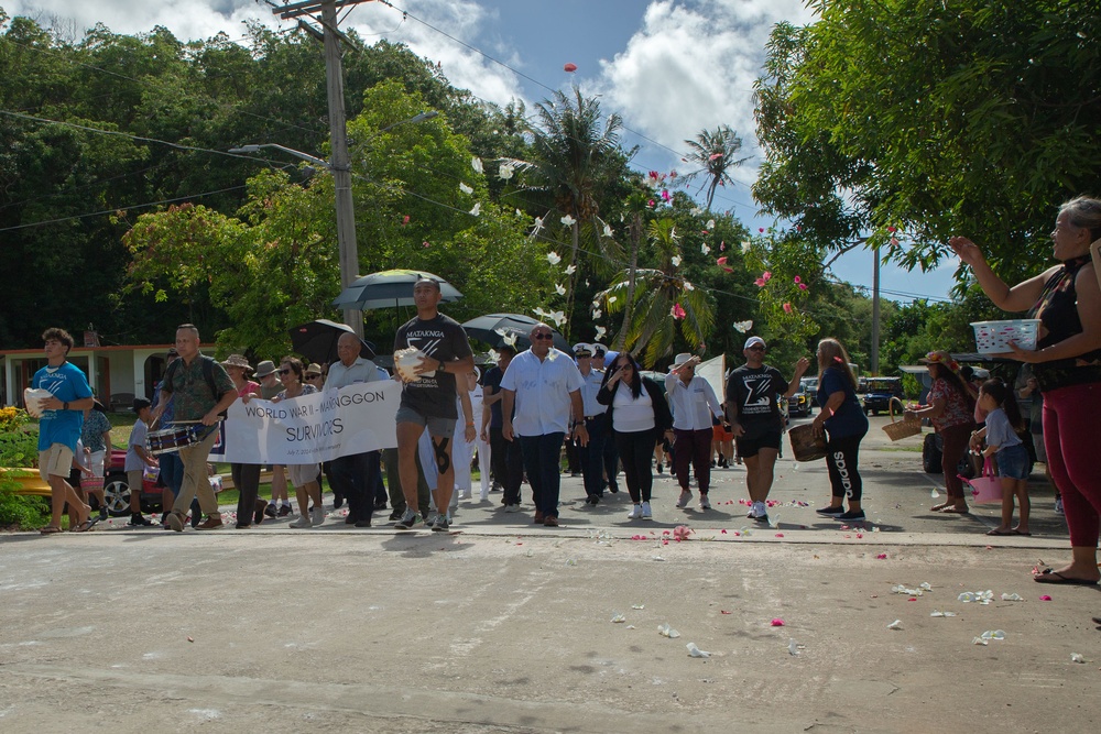 Camp Blaz Marines participate in the Mañenggon Memorial Ceremony