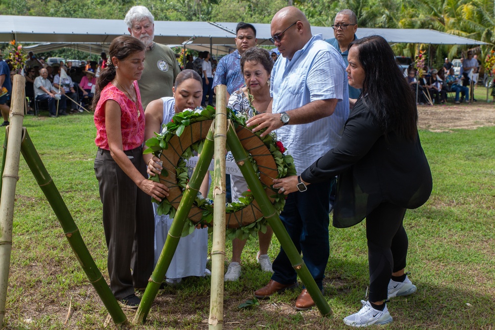 Camp Blaz Marines participate in the Mañenggon Memorial Ceremony