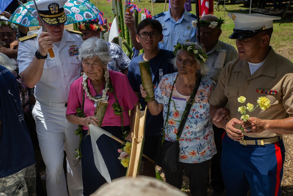 Camp Blaz Marines participate in the Mañenggon Memorial Ceremony