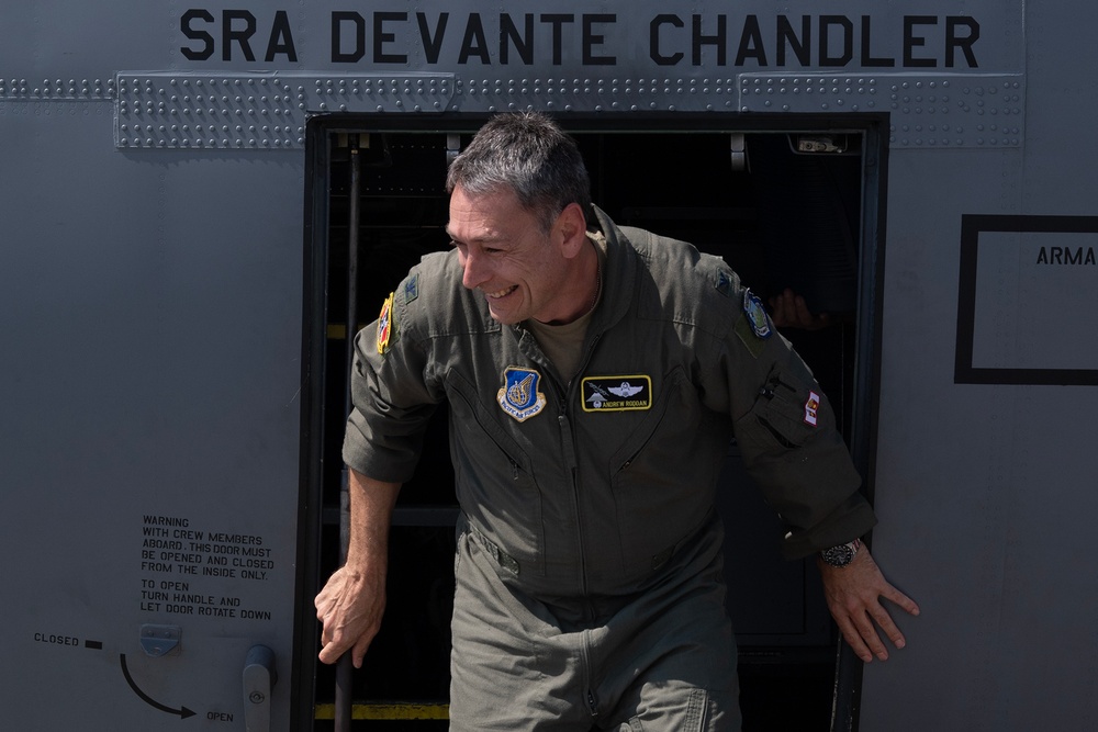 Col. Roddan completes fini flight