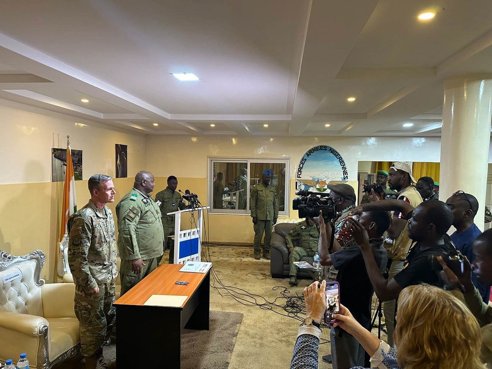 Turnover of the U.S. compound at Air Base 101 in Niamey, Niger.