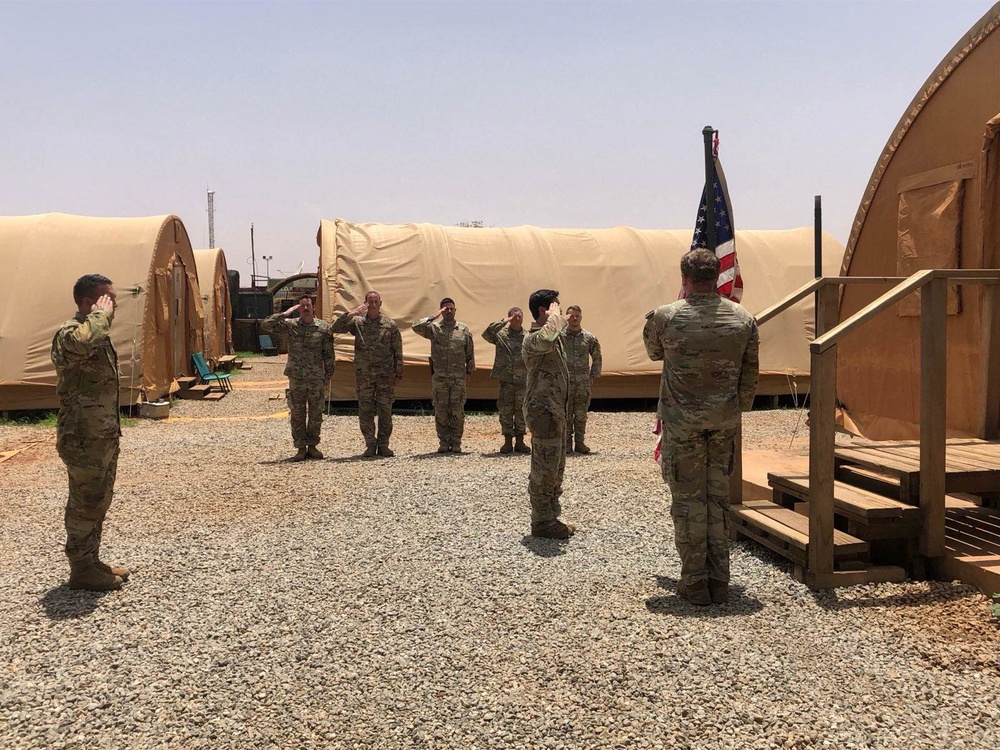 Turnover of the U.S. compound at Air Base 101 in Niamey, Niger.