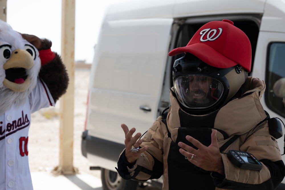 The Washington Nationals take part in EOD demonstration