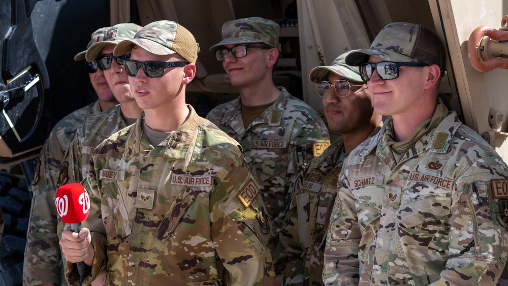 The Washington Nationals take part in EOD demonstration