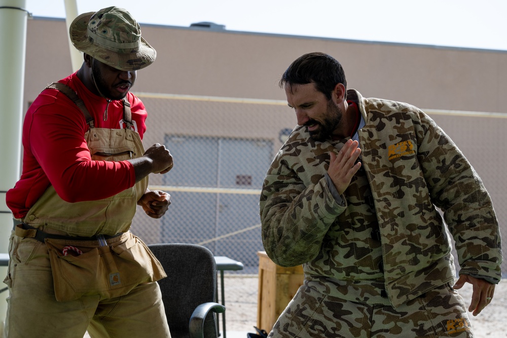 379th ESFS MWD handlers welcome Washington Nationals