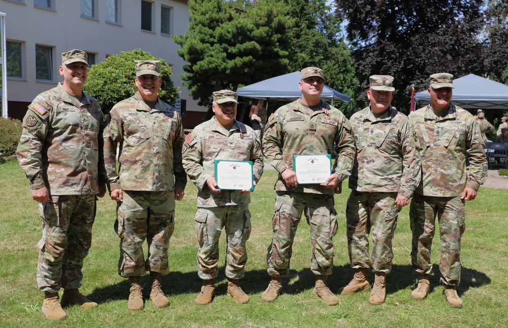 7450th Medical Operational Readiness Unit (FWD) Det 64 relinquishes authority of the Deployed Warrior Medical Management Center at Landstuhl Regional Medical Center