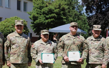 7450th Medical Operational Readiness Unit (FWD) Det 64 relinquishes authority of the Deployed Warrior Medical Management Center at Landstuhl Regional Medical Center