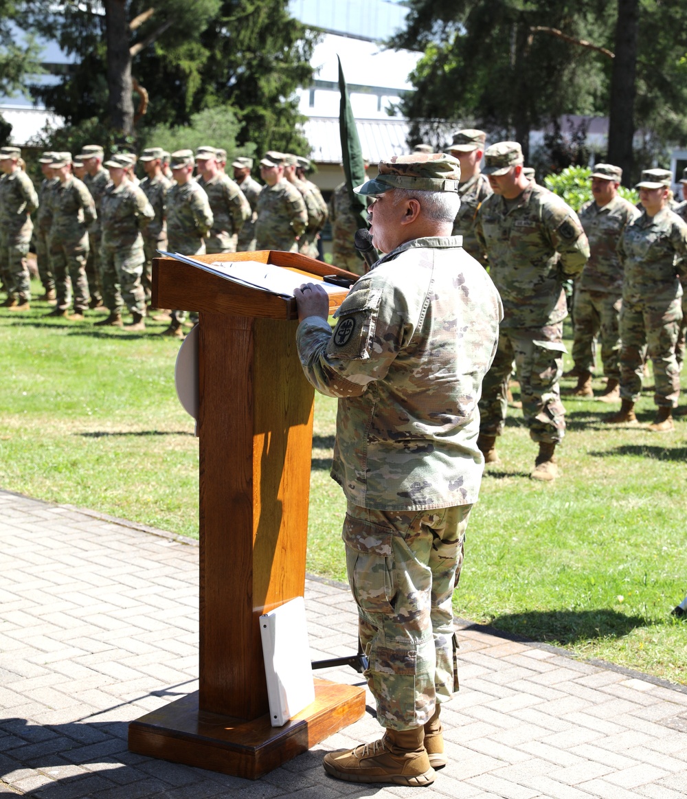 7450th Medical Operational Readiness Unit (FWD) Det 64 relinquishes authority of the Deployed Warrior Medical Management Center at Landstuhl Regional Medical Center