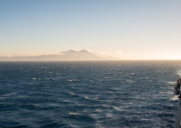 USS New York transits through the Strait of Gibraltar
