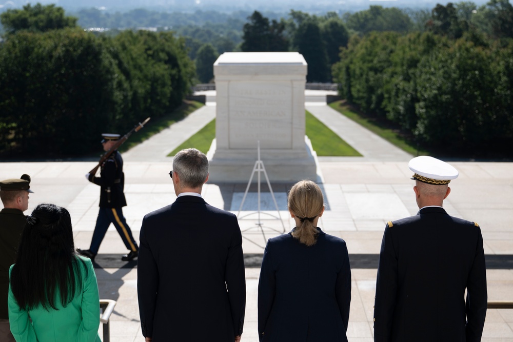 NATO Secretary-General Jens Stoltenberg Visits Arlington National Cemetery