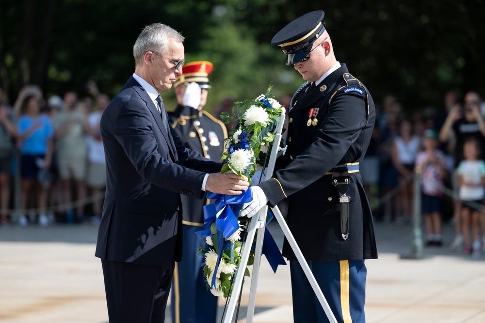 NATO Secretary-General Jens Stoltenberg Visits Arlington National Cemetery