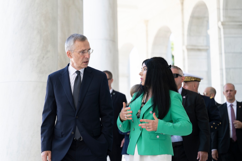 NATO Secretary-General Jens Stoltenberg Visits Arlington National Cemetery