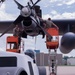 Maintenance Airmen replace C-130 Hercules aircraft engine