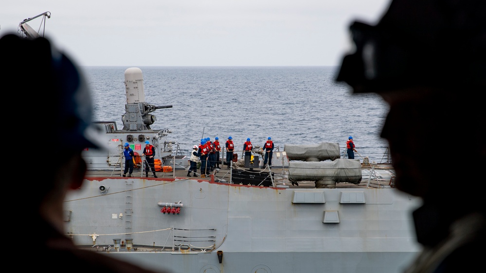 George Washington conducts replenishment at sea