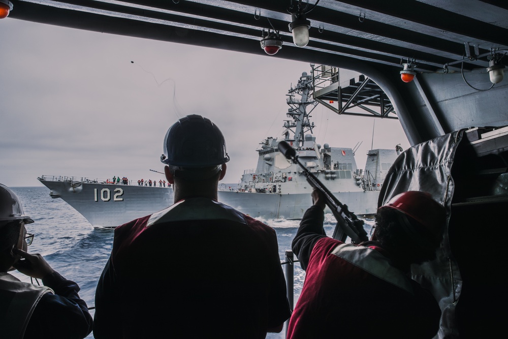 George Washington conducts Replenishment at Sea