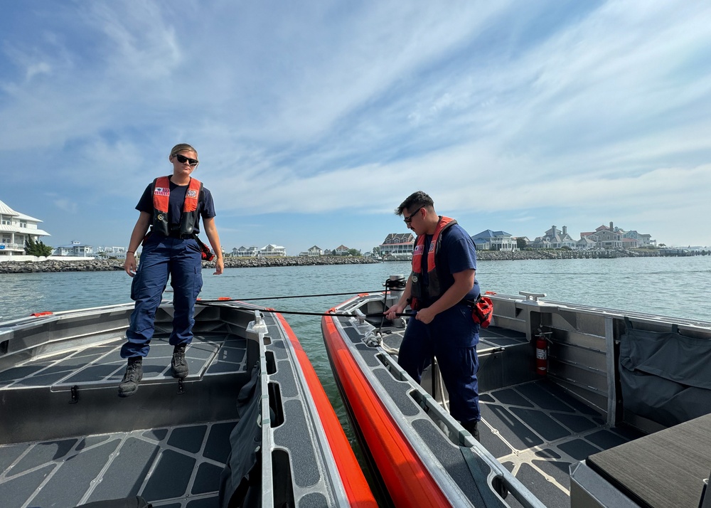 U.S. Coast Guard Station Ocean City conducts towing training