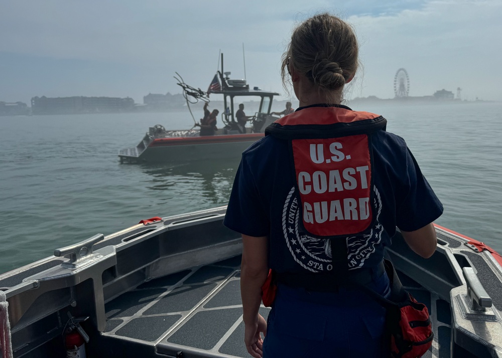 U.S. Coast Guard Station Ocean City conducts towing training