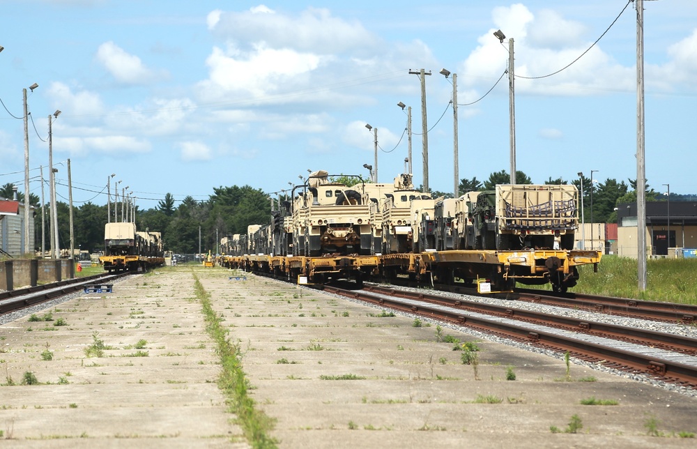 Fort McCoy supports second major rail movement in 2024 with return of Wisconsin National Guard equipment, vehicles